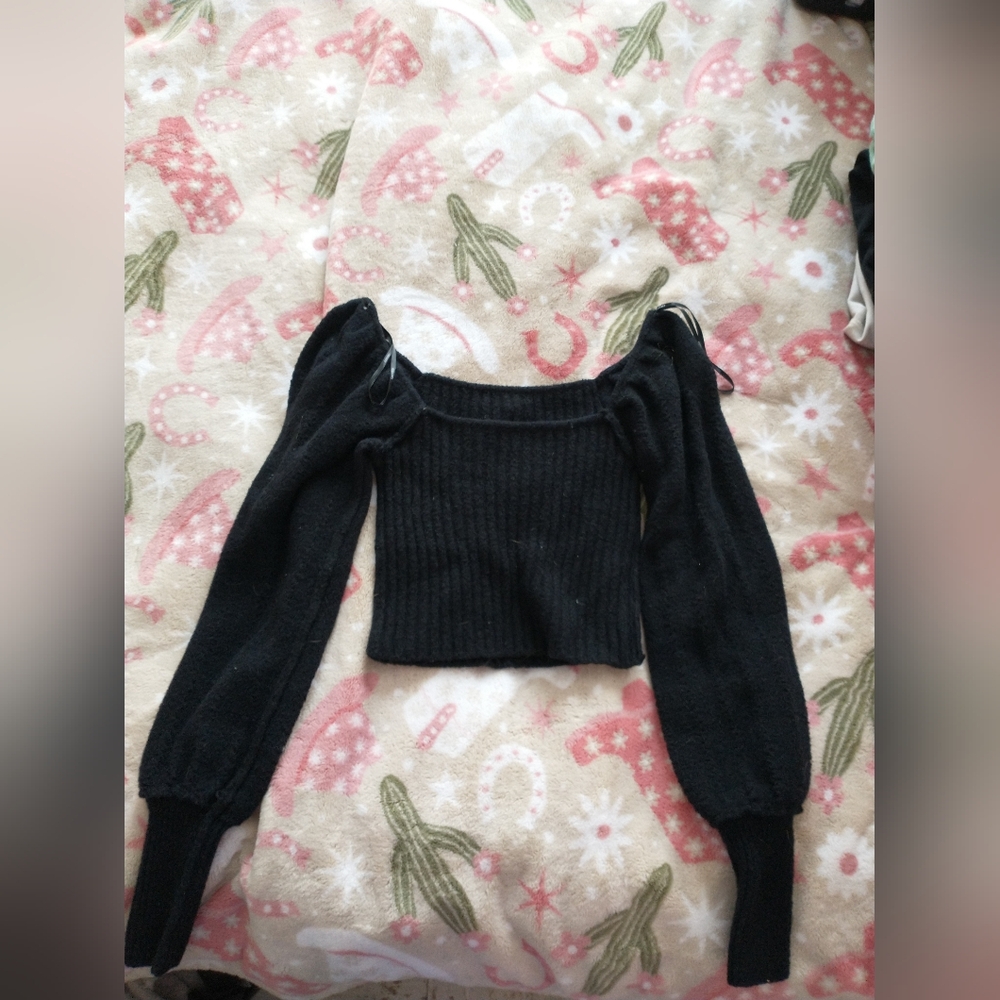 Forever 21 Black Off-the-Shoulder Sweater